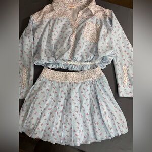 Peach Love California Ditsy floral Two-Piece Set Size M